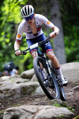 2026 UCI Mountain Bike World Championships Picture by Ed Sykes SWpix.com - 27 08 2026 - Cycling - 2026 UCI Mountain Bike World Championships - Val di Sole, Trentino, Italy - Cross-country Olympic (XCO) - Men Junior - Luke Trafford (Great Britain) Copyright: x xSWpix.comx(t axPhotographyxHubxLtd)xEdxSykes SWpix.comx SWP-3030-19850