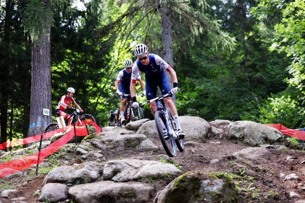 2026 UCI Mountain Bike World Championships Picture by Ed Sykes SWpix.com - 27 08 2026 - Cycling - 2026 UCI Mountain Bike World Championships - Val di Sole, Trentino, Italy - Cross-country Olympic (XCO) - Men Junior - Noa Filippi (France) Copyright: x xSWpix.comx(t axPhotographyxHubxLtd)xEdxSykes SWpix.comx SWP-3030-19866