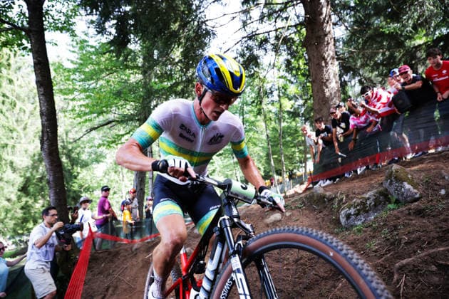 2026 UCI Mountain Bike World Championships Picture by Ed Sykes SWpix.com - 27 08 2026 - Cycling - 2026 UCI Mountain Bike World Championships - Val di Sole, Trentino, Italy - Cross-country Olympic (XCO) - Men Junior - Connor Wright (Australia) Copyright: x xSWpix.comx(t axPhotographyxHubxLtd)xEdxSykes SWpix.comx SWP-3030-19869