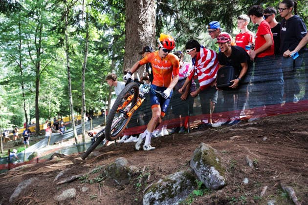 2026 UCI Mountain Bike World Championships Picture by Ed Sykes SWpix.com - 27 08 2026 - Cycling - 2026 UCI Mountain Bike World Championships - Val di Sole, Trentino, Italy - Cross-country Olympic (XCO) - Men Junior - Daan Bakelaar (Netherlands) Copyright: x xSWpix.comx(t axPhotographyxHubxLtd)xEdxSykes SWpix.comx SWP-3030-19871
