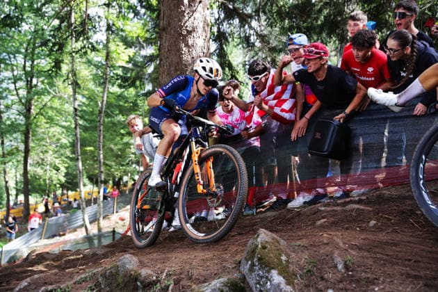2026 UCI Mountain Bike World Championships Picture by Ed Sykes SWpix.com - 27 08 2026 - Cycling - 2026 UCI Mountain Bike World Championships - Val di Sole, Trentino, Italy - Cross-country Olympic (XCO) - Men Junior - Italy Copyright: x xSWpix.comx(t axPhotographyxHubxLtd)xEdxSykes SWpix.comx SWP-3030-19874