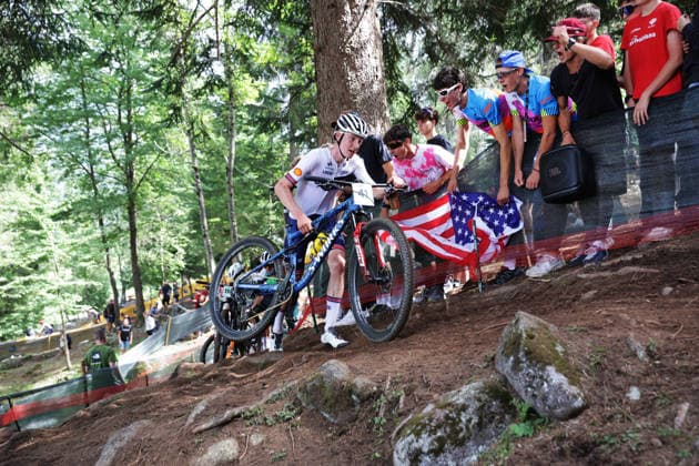 2026 UCI Mountain Bike World Championships Picture by Ed Sykes SWpix.com - 27 08 2026 - Cycling - 2026 UCI Mountain Bike World Championships - Val di Sole, Trentino, Italy - Cross-country Olympic (XCO) - Men Junior - Arthur Limb (Great Britain) Copyright: x xSWpix.comx(t axPhotographyxHubxLtd)xEdxSykes SWpix.comx SWP-3030-19880