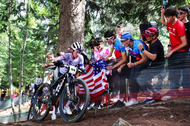 2026 UCI Mountain Bike World Championships Picture by Ed Sykes SWpix.com - 27 08 2026 - Cycling - 2026 UCI Mountain Bike World Championships - Val di Sole, Trentino, Italy - Cross-country Olympic (XCO) - Men Junior - Rowan Nistal (USA) Copyright: x xSWpix.comx(t axPhotographyxHubxLtd)xEdxSykes SWpix.comx SWP-3030-19878