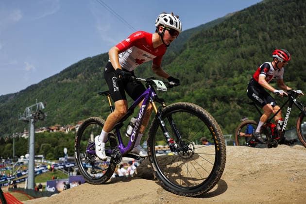 2026 UCI Mountain Bike World Championships Picture by Alex Whitehead SWpix.com - 27 08 2026 - Cycling - 2026 UCI Mountain Bike World Championships - Val di Sole, Trentino, Italy - Cross-country Olympic (XCO) - Men Junior - Ethan Wood (Canada) Copyright: x xSWpix.comx(t axPhotographyxHubxLtd)xAlexxWhitehead SWpix.comx SWP-3030-19885