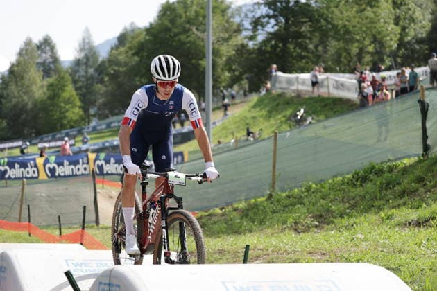August 27, 2026, Daolasa di Commezzadura, Val di Sole Bikeland, 2026 UCI MTB World Championships, Men s Junior XCO (Cross Country Olympic), Mathieu Ghibaudo, 2nd, FRA, Daolasa di Commezzadura, Val di Sole Bikeland, Trento, Italy Copyright: xJustPictures.ch FrancescoxMinghettix jp-en-FrMi-MNG_0195