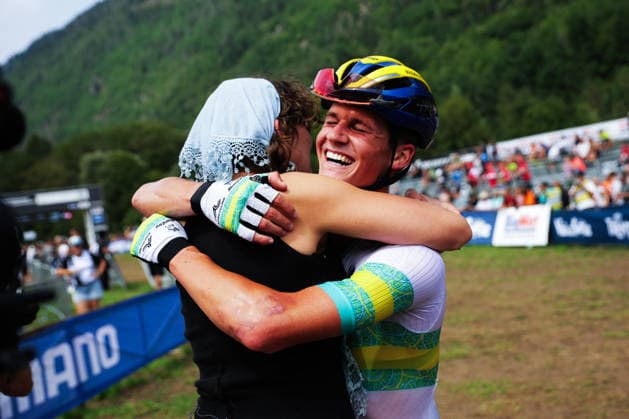 2026 UCI Mountain Bike World Championships Picture by Ed Sykes SWpix.com - 27 08 2026 - Cycling - 2026 UCI Mountain Bike World Championships - Val di Sole, Trentino, Italy - Cross-country Olympic (XCO) - Men Junior - Connor Wright (Australia) wins to become World Champion Copyright: x xSWpix.comx(t axPhotographyxHubxLtd)xEdxSykes SWpix.comx SWP-3030-19903