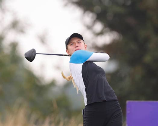 RECORD DATE NOT STATED 27th August 2026; The K Club, Straffan, County Kildare, Ireland: KPMG Womens Irish Open Golf, Round One; Olivia Costello (a) from Ireland tees off on the 11th hole PeterxFitzpatrick