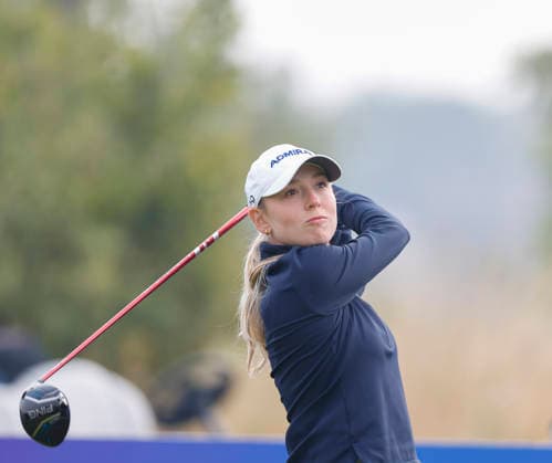 RECORD DATE NOT STATED 27th August 2026; The K Club, Straffan, County Kildare, Ireland: KPMG Womens Irish Open Golf, Round One; Emma Spitz of Austria tees off on her first hole the 10th PeterxFitzpatrick