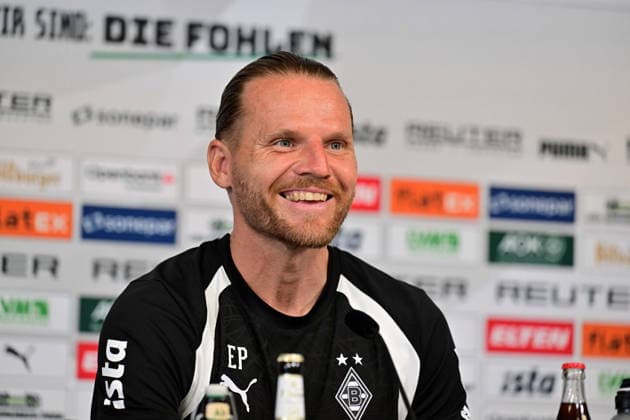 27.08.2026; Moenchengladbach; Fussball, Herren, Saison 2026 2027, Pressekonferenz Borussia Moenchengladbach vor dem Spiel bei RB Leipzig Beste Laune bei Eugen Polanski (Trainer Gladbach) DFL regulations prohibit any use of photographs as image sequences and or quasi-video. ista-Borussia-Park Nordrhein-Westfalen Deutschland *** August 27, 2026, Mönchengladbach Soccer, Men s, 2026–2027 Season, Borussia Mönchengladbach Press Conference Ahead of the Match at RB Leipzig Eugen Polanski, Gladbach Coach, is in high spirits. DFL regulations prohibit any use of photographs as image sequences and or quasi-video content. Borussia Park, North Rhine-Westphalia, Germany
