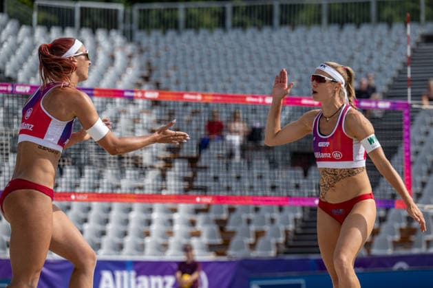 German Beach Championship (German Beach Volleyball Championship) Dortmund, Germany August 27, 2026 DORTMUND, GERMANY AUGUST 27 Sandra Ittlinger Player 1, Eintracht Spontent e.V., Kim van de Velde, Player 2, Blaubären TSV Flacht, during the German Beach Championship (German Beach Volleyball Championship) in Dortmund on August 27, 2026, in Dortmund, Germany Copyright: xBEAUTIFULxSPORTS PeterxWeberx