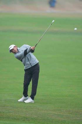 SUTTON COLDFIELD, ENGLAND - AUG 27: Kazuma Kobori (NZL) plays from the first fairway during Round 1 at the 2026 Husqvarna British Masters at The Belfry, Sutton Coalfield on August 27, 2026 in Warwickshire, England The 2026 Husqvarna British Masters