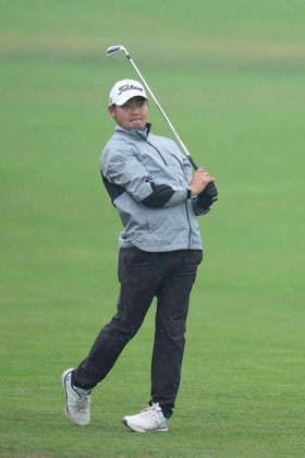 SUTTON COLDFIELD, ENGLAND - AUG 27: Kazuma Kobori (NZL) plays from the first fairway during Round 1 at the 2026 Husqvarna British Masters at The Belfry, Sutton Coalfield on August 27, 2026 in Warwickshire, England The 2026 Husqvarna British Masters