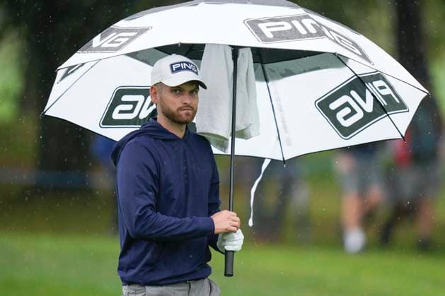 SUTTON COLDFIELD, ENGLAND - AUG 27: Daniel Gavins (ENG) walks down the first fairway during Round 1 at the 2026 Husqvarna British Masters at The Belfry, Sutton Coalfield on August 27, 2026 in Warwickshire, England The 2026 Husqvarna British Masters