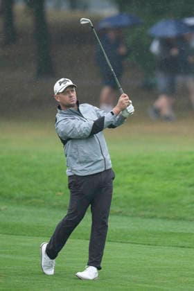 SUTTON COLDFIELD, ENGLAND - AUG 27: Daniel Van Tonder (RSA) plays from the first fairway during Round 1 at the 2026 Husqvarna British Masters at The Belfry, Sutton Coalfield on August 27, 2026 in Warwickshire, England The 2026 Husqvarna British Masters