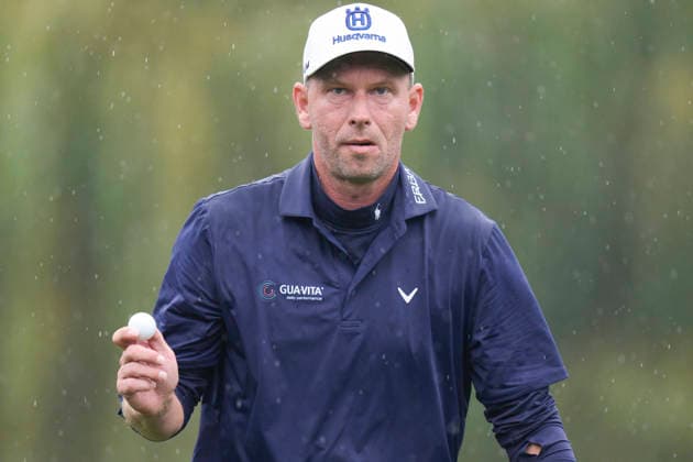 SUTTON COLDFIELD, ENGLAND - AUG 27: Marcel Siem (GER) after holing a putt on the 1st green during Round 1 at the 2026 Husqvarna British Masters at The Belfry, Sutton Coalfield on August 27, 2026 in Warwickshire, England The 2026 Husqvarna British Masters