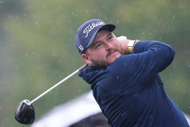 SUTTON COLDFIELD, ENGLAND - AUG 27: Zander Lombard (RSA) plays from the second tee during Round 1 at the 2026 Husqvarna British Masters at The Belfry, Sutton Coalfield on August 27, 2026 in Warwickshire, England The 2026 Husqvarna British Masters