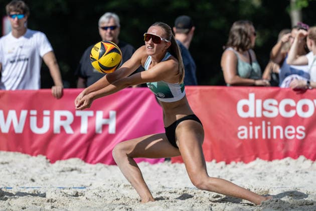 German Beach Championship (German Beach Volleyball Championship) Dortmund, Germany, August 27, 2026 DORTMUND, GERMANY AUGUST 27 Clara Dreßen, Player 2 for VCO Münster, during the German Beach Championship (Deutsche Beachvolleyball Meisterschaft) in Dortmund on August 27, 2026, in Dortmund, Germany Copyright: xBEAUTIFULxSPORTS PeterxWeberx