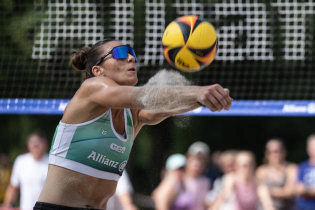 German Beach Championship (German Beach Volleyball Championship) Dortmund, Germany, August 27, 2026 DORTMUND, GERMANY AUGUST 27 Leonie Klinke, Player 1, Beachverein Heidelberg 2022 e.V., during the German Beach Championship (German Beach Volleyball Championship) in Dortmund on August 27, 2026, in Dortmund, Germany Copyright: xBEAUTIFULxSPORTS PeterxWeberx