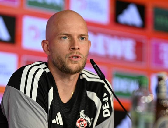 27.08.2026, xophax, Fussball 1.Bundesliga, 1.FC Koeln Geissbockheim , Gbh , Pressekonferenz vor dem ersten Bundesligaspiel gegen die TSG Hoffenheim. Trainer Rene Wagner ( 1.FC Köln ) Köln *** August 27, 2026, xophax, Soccer, Bundesliga 1, 1. FC Köln Geissbockheim, Gbh, Press conference ahead of the first Bundesliga match against TSG Hoffenheim; Coach Rene Wagner, 1. FC Köln, Cologne