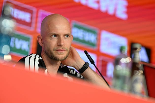 27.08.2026, xophax, Fussball 1.Bundesliga, 1.FC Koeln Geissbockheim , Gbh , Pressekonferenz vor dem ersten Bundesligaspiel gegen die TSG Hoffenheim. Trainer Rene Wagner ( 1.FC Köln ) Köln *** August 27, 2026, xophax, Soccer, Bundesliga 1, 1. FC Köln Geissbockheim, Gbh, Press conference ahead of the first Bundesliga match against TSG Hoffenheim; Coach Rene Wagner, 1. FC Köln, Cologne