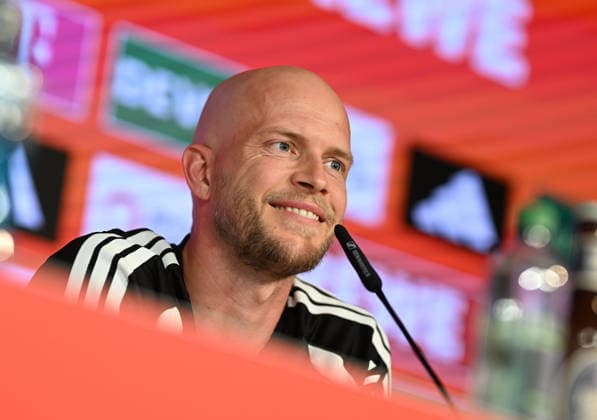 27.08.2026, xophax, Fussball 1.Bundesliga, 1.FC Koeln Geissbockheim , Gbh , Pressekonferenz vor dem ersten Bundesligaspiel gegen die TSG Hoffenheim. Trainer Rene Wagner ( 1.FC Köln ) Köln *** August 27, 2026, xophax, Soccer, Bundesliga 1, 1. FC Köln Geissbockheim, Gbh, Press conference ahead of the first Bundesliga match against TSG Hoffenheim; Coach Rene Wagner, 1. FC Köln, Cologne