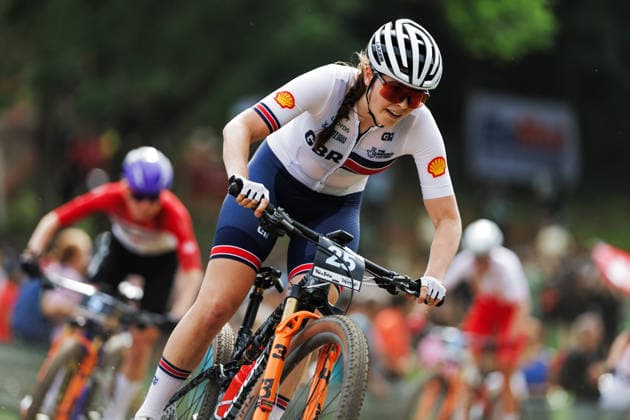 2026 UCI Mountain Bike World Championships Picture by Alex Whitehead SWpix.com - 27 08 2026 - Cycling - 2026 UCI Mountain Bike World Championships - Val di Sole, Trentino, Italy - Cross-country Short Track (XCO) - Women Under-23 (U23) - Ella Maclean-Howell (Great Britain) Copyright: x xSWpix.comx(t axPhotographyxHubxLtd)xAlexxWhitehead SWpix.comx SWP-3030-19986