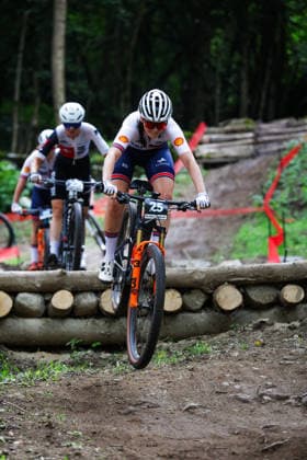 2026 UCI Mountain Bike World Championships Picture by Ed Sykes SWpix.com - 27 08 2026 - Cycling - 2026 UCI Mountain Bike World Championships - Val di Sole, Trentino, Italy - Cross-country Short Track (XCO) - Women Under-23 (U23) - Ella Maclean-Howell (Great Britain) Copyright: x xSWpix.comx(t axPhotographyxHubxLtd)xEdxSykes SWpix.comx SWP-3030-20008