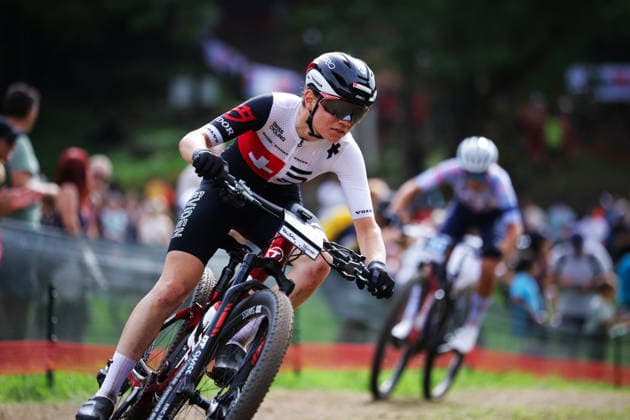 2026 UCI Mountain Bike World Championships Picture by Ed Sykes SWpix.com - 27 08 2026 - Cycling - 2026 UCI Mountain Bike World Championships - Val di Sole, Trentino, Italy - Cross-country Short Track (XCO) - Women Under-23 (U23) - Monique Halter (Switzerland) Copyright: x xSWpix.comx(t axPhotographyxHubxLtd)xEdxSykes SWpix.comx SWP-3030-20013