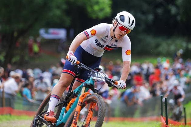 2026 UCI Mountain Bike World Championships Picture by Ed Sykes SWpix.com - 27 08 2026 - Cycling - 2026 UCI Mountain Bike World Championships - Val di Sole, Trentino, Italy - Cross-country Short Track (XCO) - Women Under-23 (U23) - Bethany-Ann Jackson (Great Britain) Copyright: x xSWpix.comx(t axPhotographyxHubxLtd)xEdxSykes SWpix.comx SWP-3030-20015