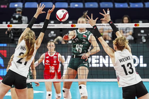 Poland v Germany - CEV EuroVolley 2026 ISTANBUL, TURKIYE - AUGUST 27: Magdalena Jurczyk (95) of Poland in action against Camilla Weitzel (21) of Germany during the CEV EuroVolley 2026 Women Group A match between Poland and Germany at Sinan Erdem Dome in Istanbul, Turkiye on August 27, 2026. Agit Erdi Ulukaya Anadolu Istanbul Turkey. Editorial use only. Please get in touch for any other usage.  Copyright: x2026xAnadoluxAgitxErdixUlukayax