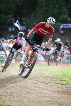 2026 UCI Mountain Bike World Championships Picture by Ed Sykes SWpix.com - 27 08 2026 - Cycling - 2026 UCI Mountain Bike World Championships - Val di Sole, Trentino, Italy - Cross-country Short Track (XCO) - Men Under-23 (U23) - Gustav Pedersen (Denmark) Copyright: x xSWpix.comx(t axPhotographyxHubxLtd)xEdxSykes SWpix.comx SWP-3030-20070