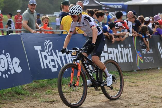 Mountain Bike Cycling World Championships UCI 2026 Pierre Teyssot MAXPPP ; Mountain Bike Cycling World Championships UCI 2026 in Commezzadura on August 27, 2026. Cross-Country Short Track, Men Under 23, in action Moritz Lindner (GER) Pierre Teyssot Maxppp Commezzadura Val di Sole - Trentino Italy  Copyright: xMAXPPPxPierrexTeyssotx TEY60881 TEY60881