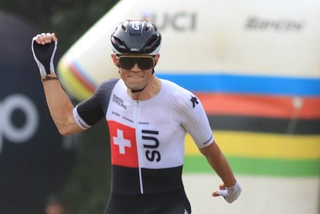 Mountain Bike Cycling World Championships UCI 2026 Pierre Teyssot MAXPPP ; Mountain Bike Cycling World Championships UCI 2026 in Commezzadura on August 27, 2026. Cross-Country Short Track, Men Under 23, in action Nicolas Halter (SUI) Pierre Teyssot Maxppp Commezzadura Val di Sole - Trentino Italy  Copyright: xMAXPPPxPierrexTeyssotx TEY79897 TEY79897
