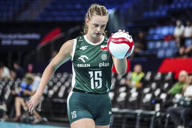 Poland v Germany - CEV EuroVolley 2026 ISTANBUL, TURKIYE - AUGUST 27: Martyna Czyrnianska (15) of Poland in action during the CEV EuroVolley 2026 Women Group A match between Poland and Germany at Sinan Erdem Dome in Istanbul, Turkiye on August 27, 2026. Agit Erdi Ulukaya Anadolu Istanbul Turkey. Editorial use only. Please get in touch for any other usage.  Copyright: x2026xAnadoluxAgitxErdixUlukayax