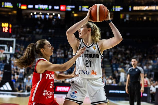 August 27, 2026, GER, Friendly Match, 2026 FIBA Women’s Basketball World Cup, Cologne, Germany vs. Turkey, Marie Gülich (Germany), 21, Cologne, LANXESS arena, North Rhine-Westphalia, Germany