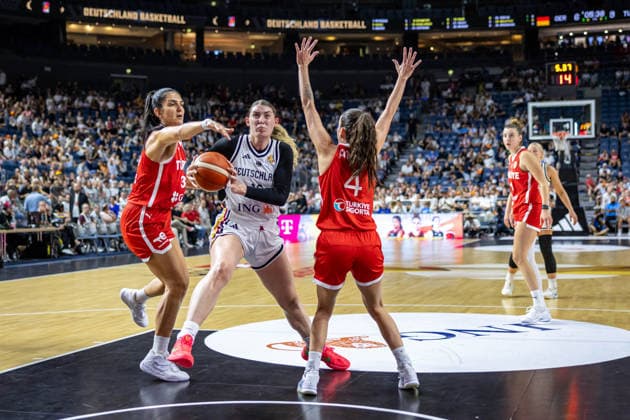 Basketball Cologne, August 27, 2026, Friendly Match, Germany (GER) vs. Turkey (TUR), Luisa Geiselsöder, Germany, No. 15 Geiselsöder