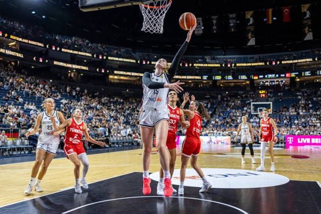Basketball Cologne, August 27, 2026, Friendly Match, Germany (GER) vs. Turkey (TUR), Luisa Geiselsöder, Germany, No. 15 Geiselsöder