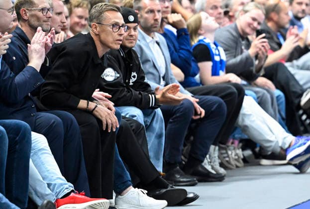 LKS 20260827 President of Finland Alexander Stubb is watching FIBA Basketball World Cup 2027 European Qualifiers match Finland vs. Sweden in Helsinki, Finland on August 27, 2026. - HEIKKI SAUKKOMAA Helsinki Finland VwsHDCkxdts  Copyright: xHeikkixSaukkomaax VwsHDCkxdts