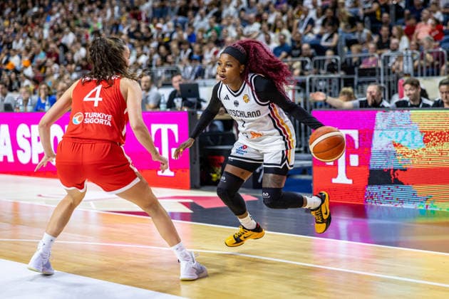 Basketball Cologne, August 27, 2026 Friendly Match Germany GER Turkey TUR Alexis Peterson Smalls, Germany, No. 01 Peterson