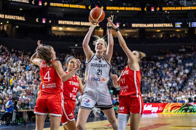 Basketball Cologne, August 27, 2026, Friendly Match, Germany (GER) vs. Turkey (TUR), Marie Gülich, Germany, No. 21 Gulich