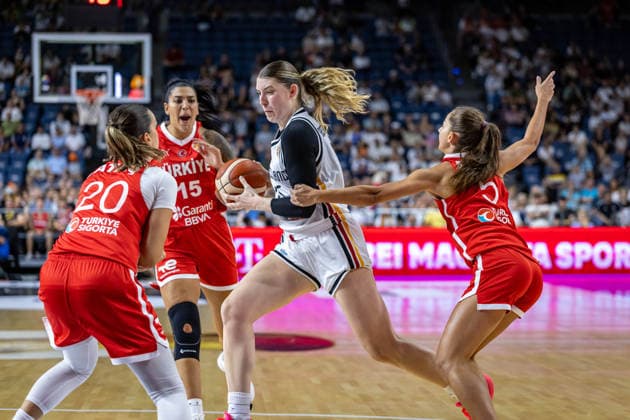 Basketball Cologne, August 27, 2026, Friendly Match, Germany (GER) vs. Turkey (TUR), Luisa Geiselsöder, Germany, No. 15, Geiselsöder