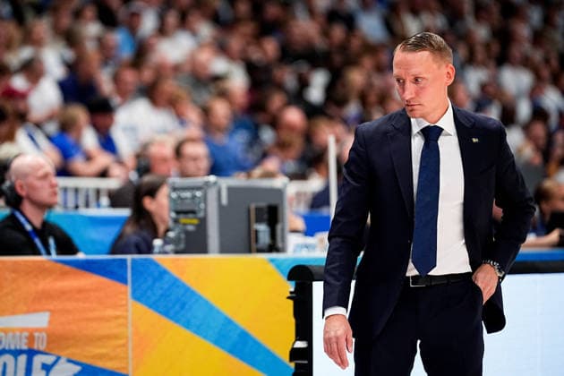 August 27, 2026: Coach Mikko Riipinen of Sweden during the FIBA World Cup Qualifier game between Finland and Sweden on August 27, 2026 in Helsinki. Photo by Kalle Parkkinen, BILDBYRAN COP 211 XZ0245: basketball, FIBA World Cup qualifiers, Finland, Sweden, bbeng  Copyright: KALLExPARKKINEN BB260827BB362