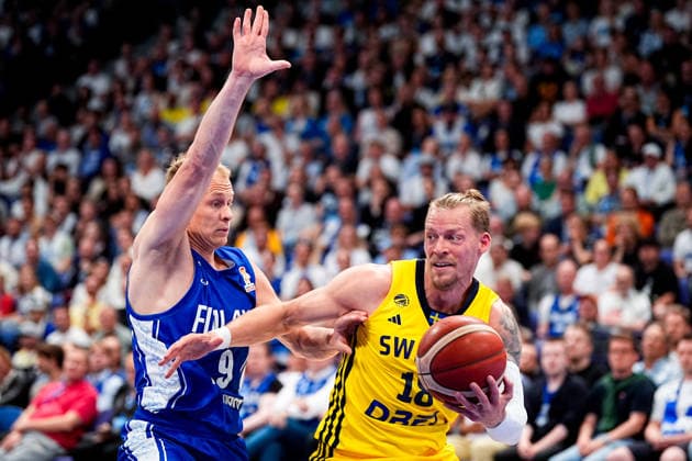 August 27, 2026: Viktor Gaddefors of Sweden during the FIBA World Cup Qualifier game between Finland and Sweden on August 27, 2026 in Helsinki. Photo by Kalle Parkkinen, BILDBYRAN COP 211 XZ0245. basketball, FIBA World Cup Qualifiers, Finland, Sweden, bbeng  Copyright: KALLExPARKKINEN BB260827BB371