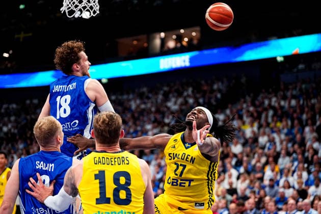 August 27, 2026: Zaba Bangala of Sweden during the FIBA World Cup Qualifier game between Finland and Sweden on August 27, 2026 in Helsinki. Photo by Kalle Parkkinen, BILDBYRAN COP 211 XZ0245. basketball, FIBA World Cup Qualifiers, Finland, Sweden, bbeng  Copyright: KALLExPARKKINEN BB260827BB373