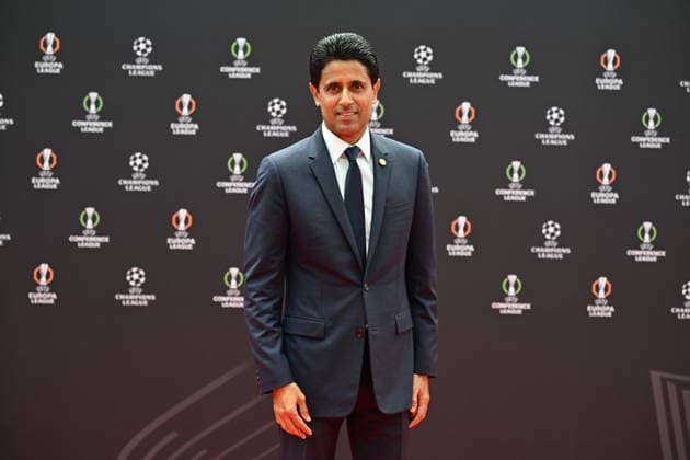 UEFA Champions League 2026-2027 League Phase Draw MONACO, MONACO - AUGUST 27: Chairperson of beIN Media Group and Qatar Sports Investments, and Paris Saint Germain s Qatari president Nasser Al-Khelaifi poses for a photo prior to the draw ceremony for the league phase of the 2026-2027 UEFA Champions League football tournament at the Grimaldi Forum in Monaco on August 27, 2026. Mustafa Yalcin Anadolu Monaco Monaco. Editorial use only. Please get in touch for any other usage.  Copyright: x2026xAnadoluxMustafaxYalcinx