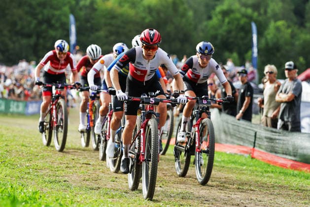 2026 UCI Mountain Bike World Championships Picture by Alex Whitehead SWpix.com - 27 08 2026 - Cycling - 2026 UCI Mountain Bike World Championships - Val di Sole, Trentino, Italy - Cross-country Short Track (XCO) - Women Elite - Sina Frei (Switzerland) Copyright: x xSWpix.comx(t axPhotographyxHubxLtd)xAlexxWhitehead SWpix.comx SWP-3030-20116