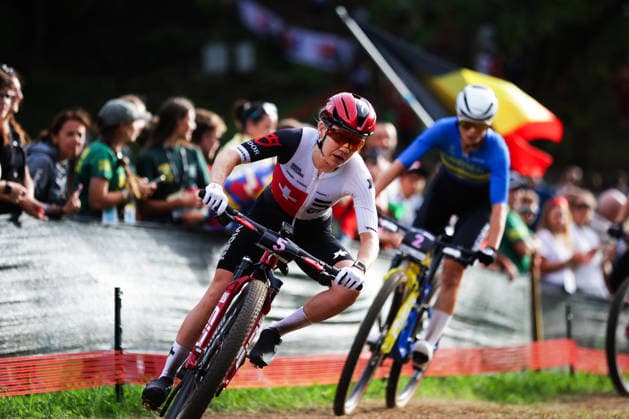 2026 UCI Mountain Bike World Championships Picture by Ed Sykes SWpix.com - 27 08 2026 - Cycling - 2026 UCI Mountain Bike World Championships - Val di Sole, Trentino, Italy - Cross-country Short Track (XCO) - Women Elite - Sina Frei (Switzerland) Copyright: x xSWpix.comx(t axPhotographyxHubxLtd)xEdxSykes SWpix.comx SWP-3030-20119