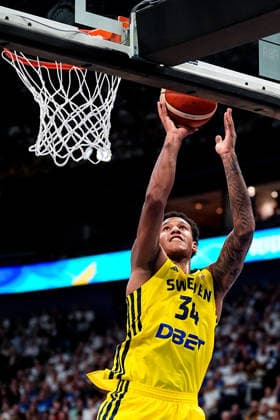 August 27, 2026: Bobi Klintman of Sweden during the FIBA World Cup Qualifier game between Finland and Sweden on August 27, 2026 in Helsinki. Photo by Kalle Parkkinen, BILDBYRAN COP 211 XZ0245: basketball, FIBA World Cup qualifiers, Finland, Sweden, bbeng  Copyright: KALLExPARKKINEN BB260827BB378