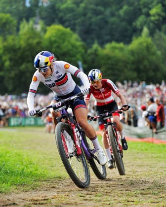 2026 UCI Mountain Bike World Championships Picture by Alex Whitehead SWpix.com - 27 08 2026 - Cycling - 2026 UCI Mountain Bike World Championships - Val di Sole, Trentino, Italy - Cross-country Short Track (XCO) - Women Elite - Evie Richards (Great Britain) Copyright: x xSWpix.comx(t axPhotographyxHubxLtd)xAlexxWhitehead SWpix.comx SWP-3030-20128
