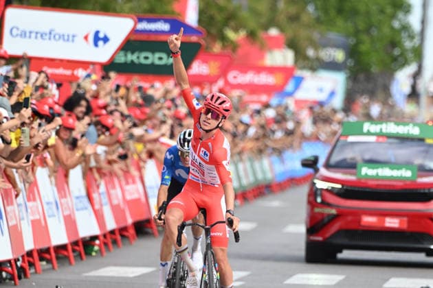 Cycling, Vuelta a España, Stage 6, Stage winner Tadej Pogacar
